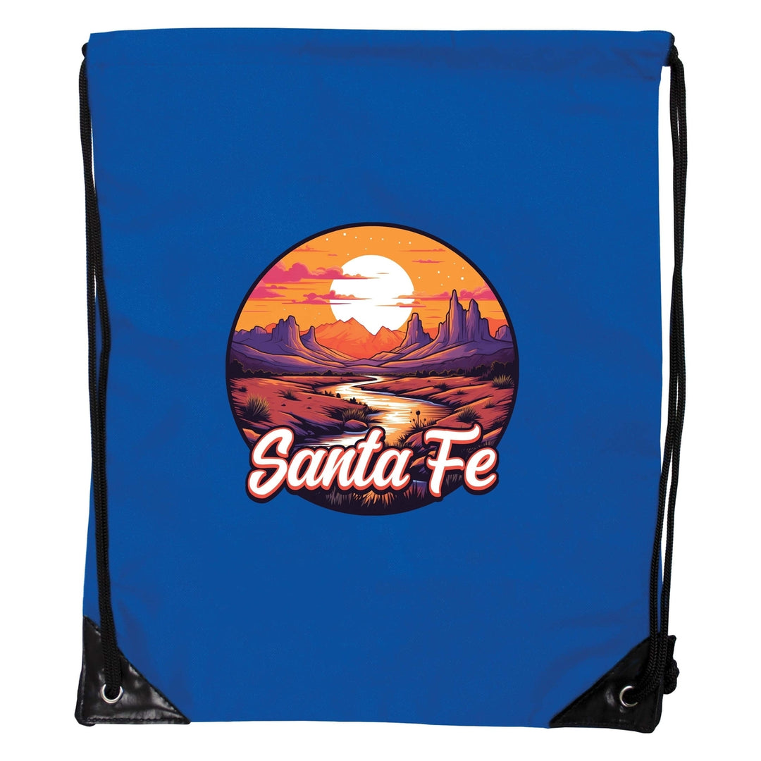 Santa Fe Mexico Design B Souvenir Cinch Bag with Drawstring Backpack Image 4