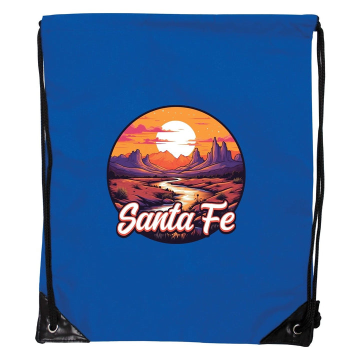 Santa Fe Mexico Design B Souvenir Cinch Bag with Drawstring Backpack Image 1