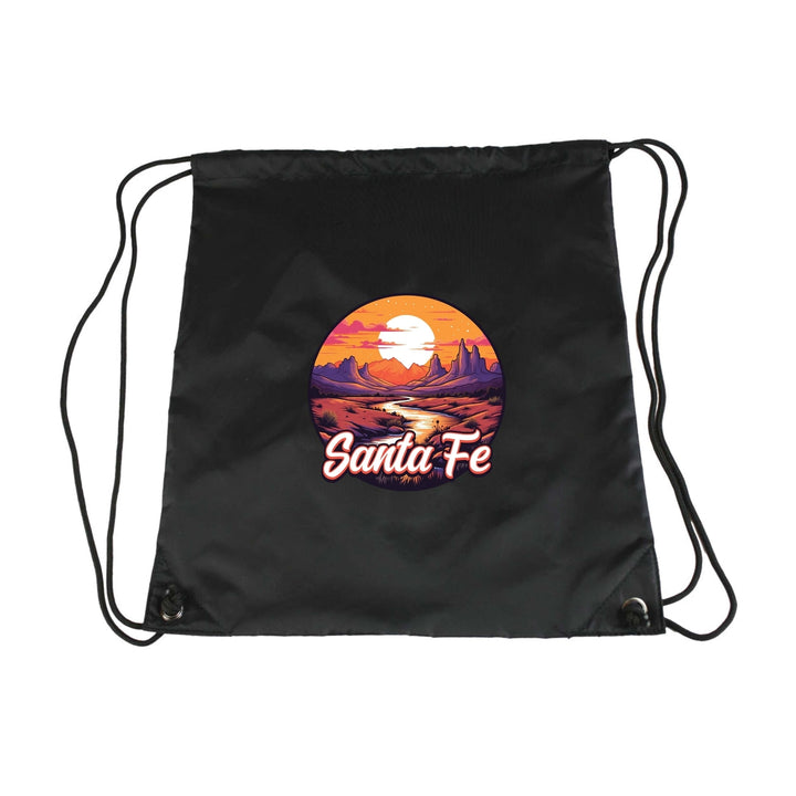 Santa Fe Mexico Design B Souvenir Cinch Bag with Drawstring Backpack Image 6