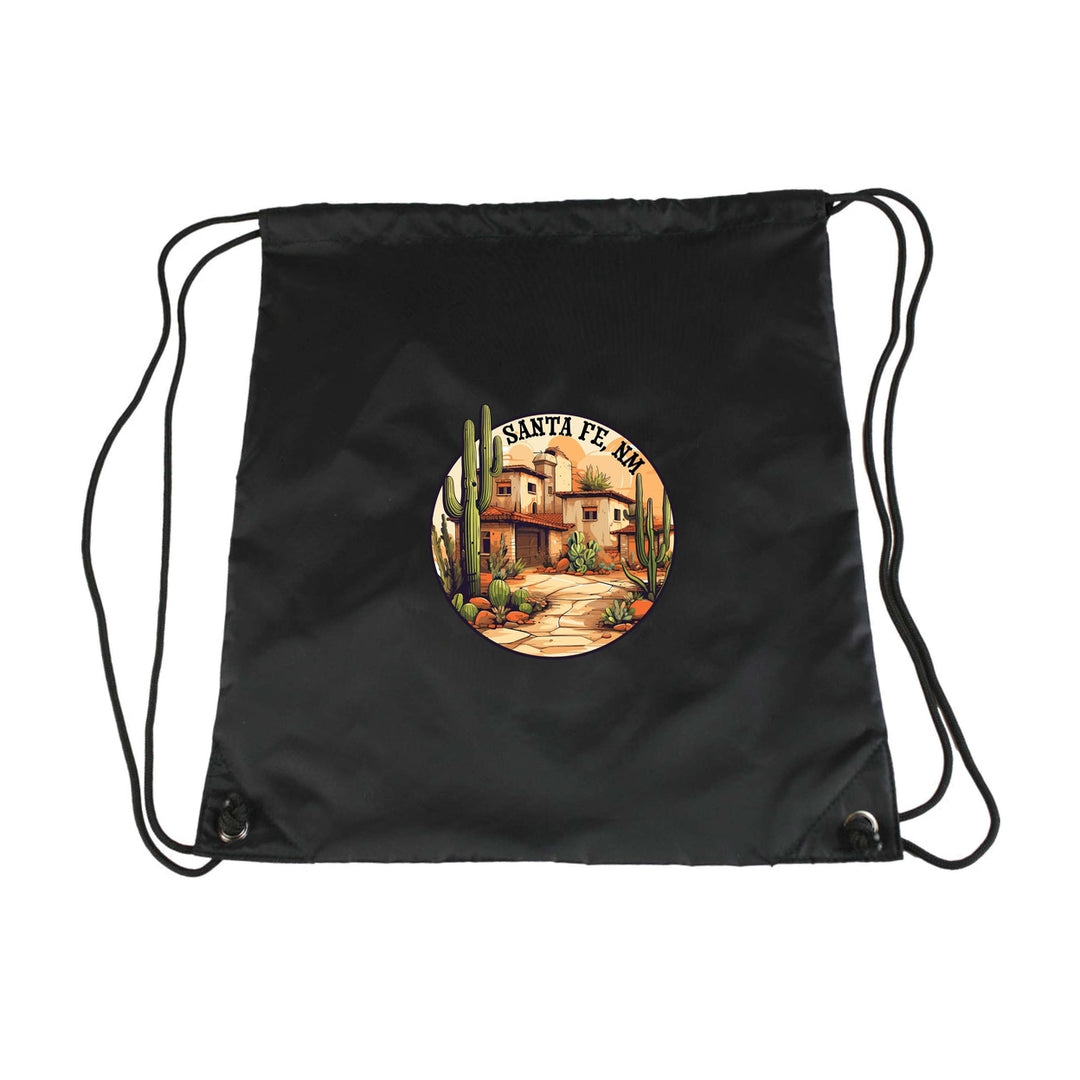 Santa Fe Mexico Design D Souvenir Cinch Bag with Drawstring Backpack Image 3