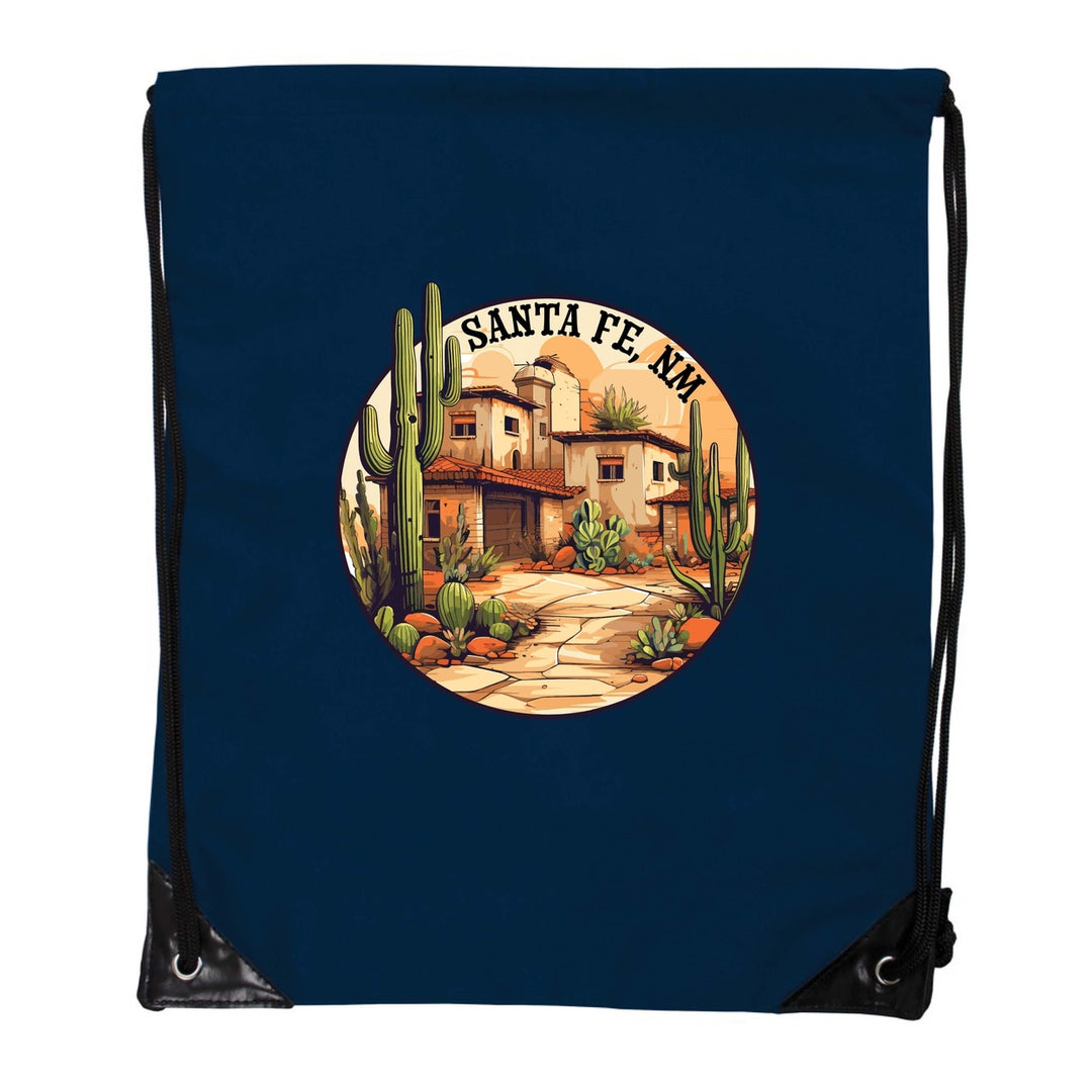 Santa Fe Mexico Design D Souvenir Cinch Bag with Drawstring Backpack Image 4