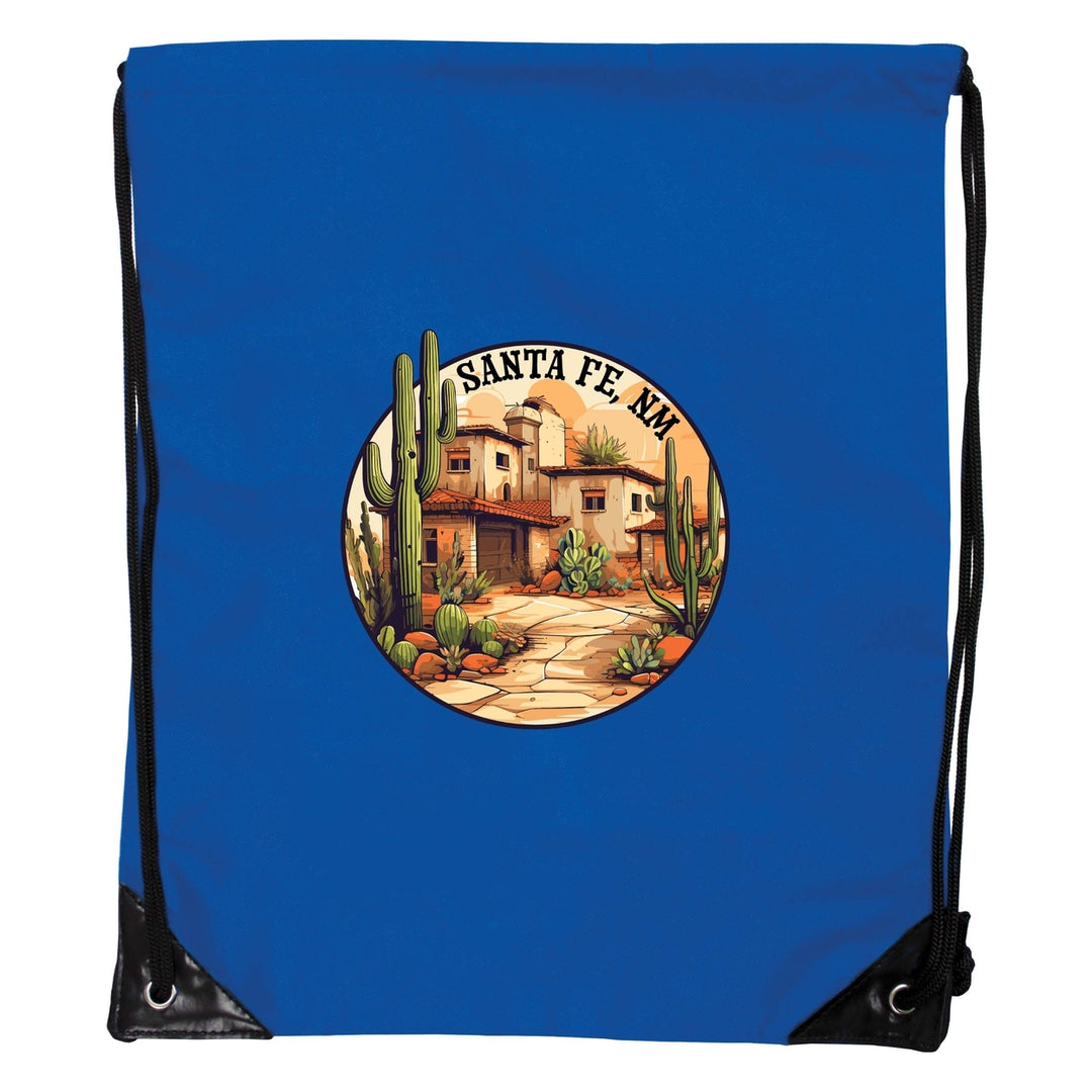 Santa Fe Mexico Design D Souvenir Cinch Bag with Drawstring Backpack Image 6