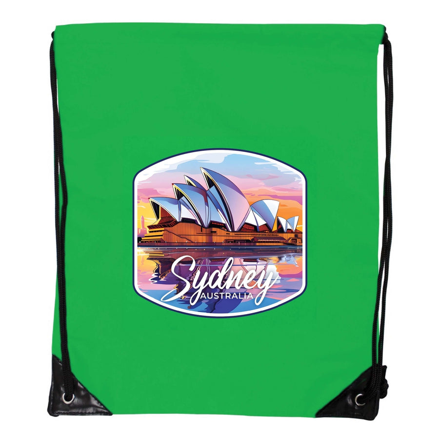 Sydney Australia Design A Souvenir Cinch Bag with Drawstring Backpack Image 1