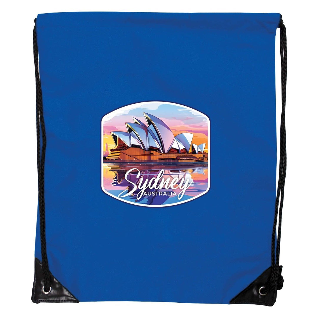 Sydney Australia Design A Souvenir Cinch Bag with Drawstring Backpack Image 1