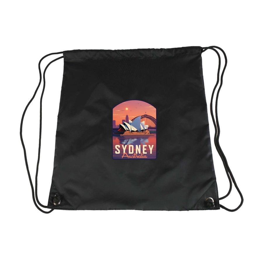 Sydney Australia Design B Souvenir Cinch Bag with Drawstring Backpack Image 1