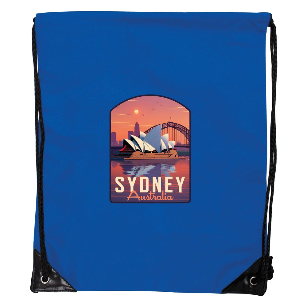 Sydney Australia Design B Souvenir Cinch Bag with Drawstring Backpack Image 2