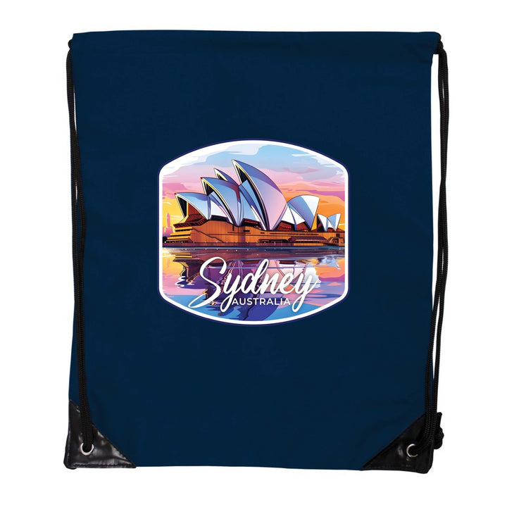 Sydney Australia Design A Souvenir Cinch Bag with Drawstring Backpack Image 3