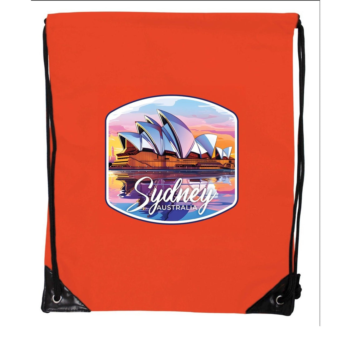 Sydney Australia Design A Souvenir Cinch Bag with Drawstring Backpack Image 1