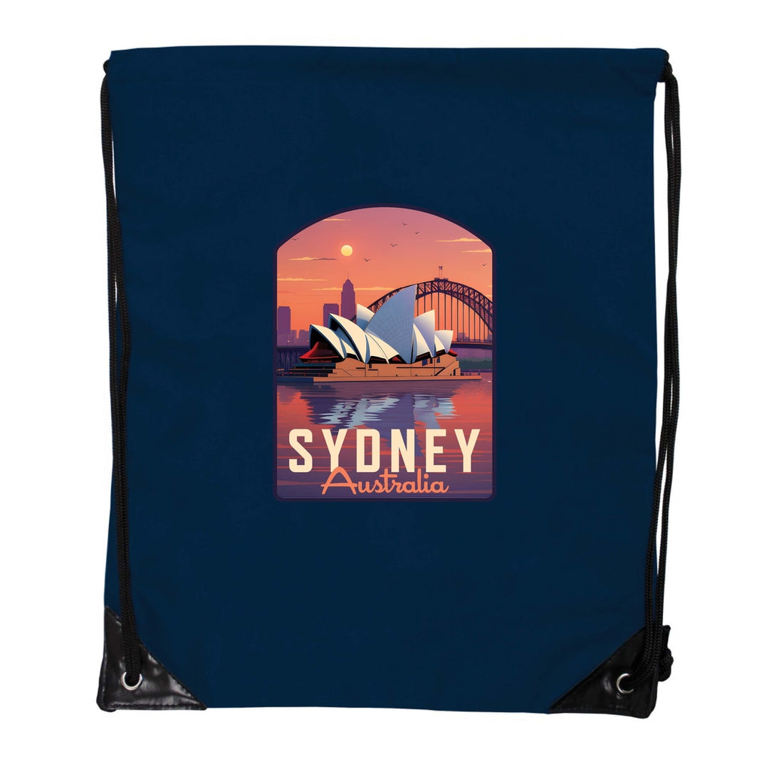 Sydney Australia Design B Souvenir Cinch Bag with Drawstring Backpack Image 3