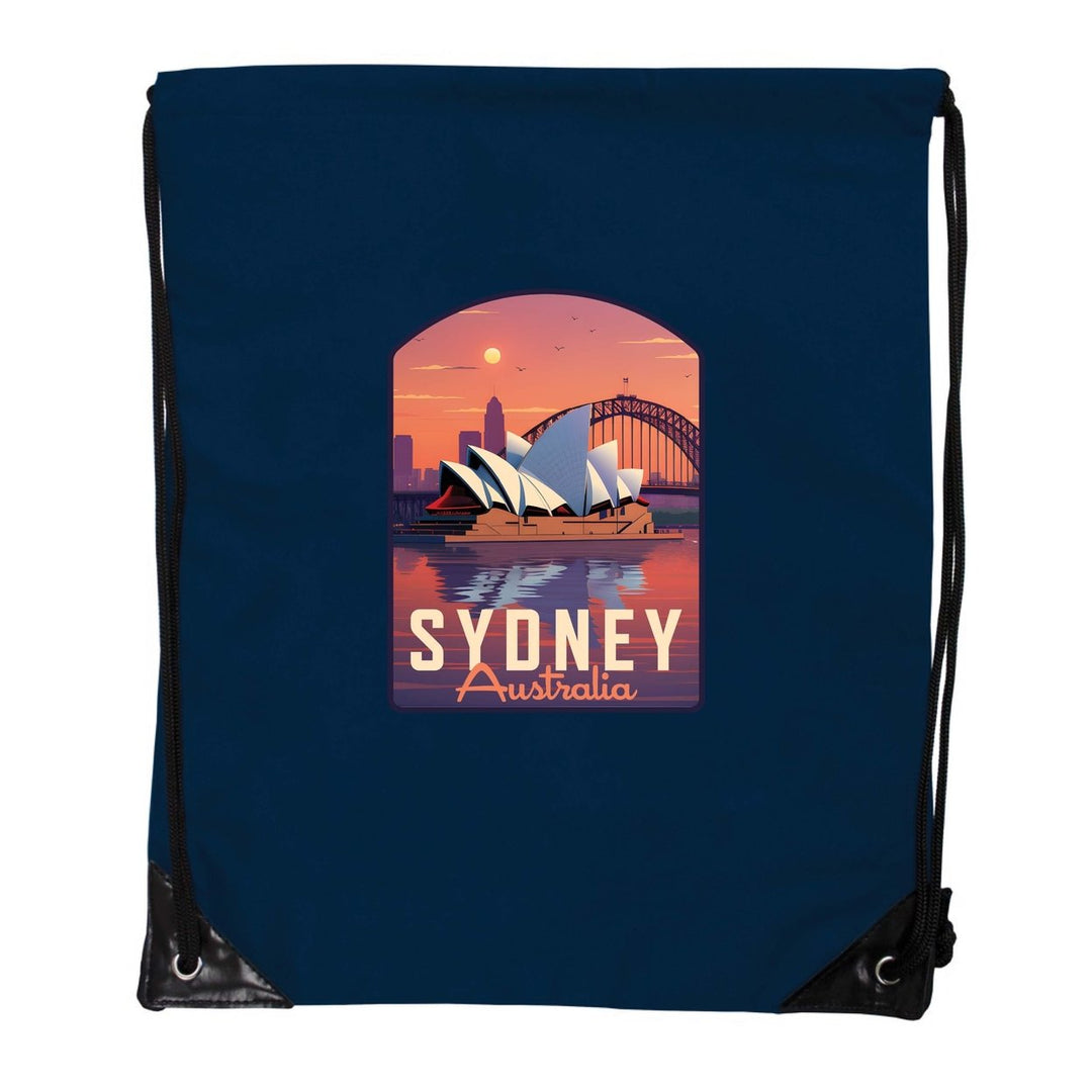 Sydney Australia Design B Souvenir Cinch Bag with Drawstring Backpack Image 1