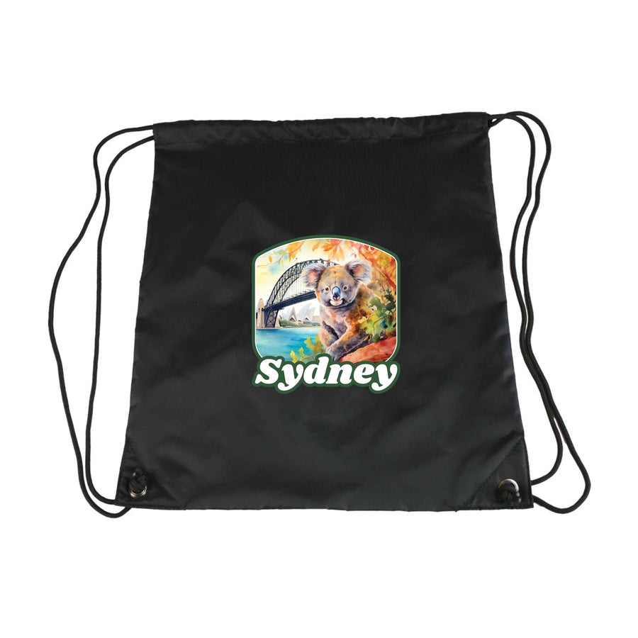 Sydney Australia Design C Souvenir Cinch Bag with Drawstring Backpack Image 1