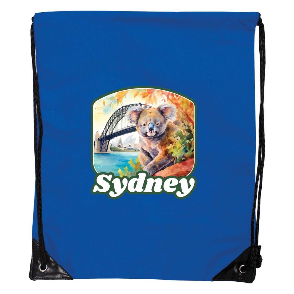 Sydney Australia Design C Souvenir Cinch Bag with Drawstring Backpack Image 2