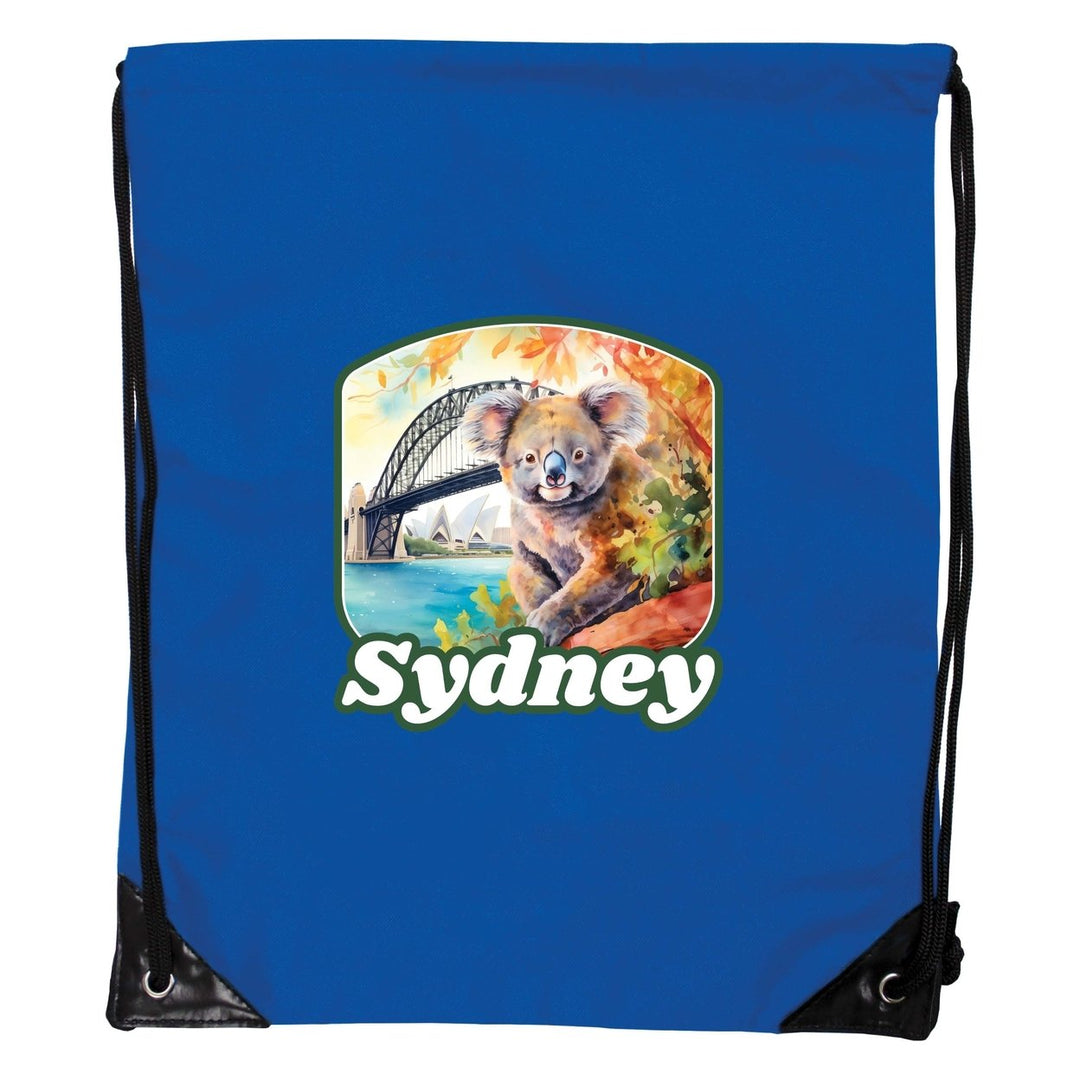 Sydney Australia Design C Souvenir Cinch Bag with Drawstring Backpack Image 1