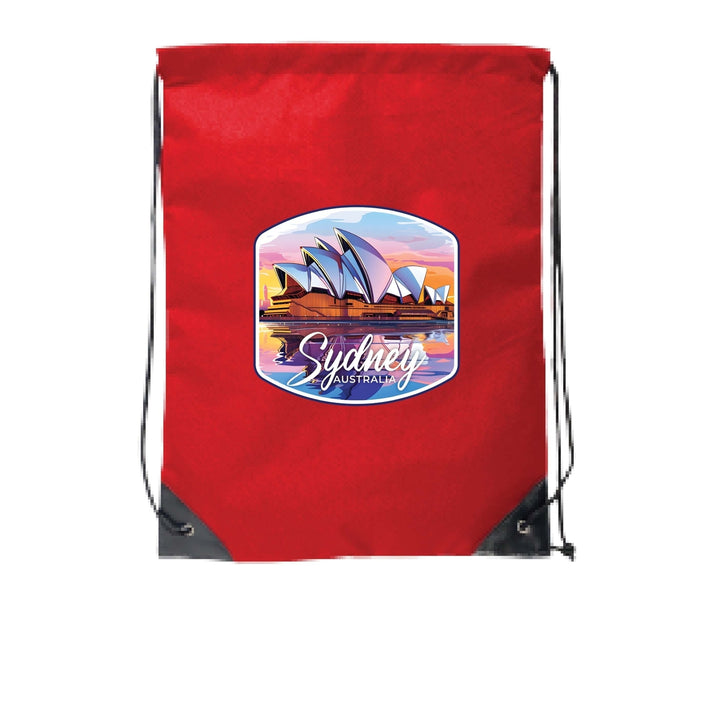 Sydney Australia Design A Souvenir Cinch Bag with Drawstring Backpack Image 4