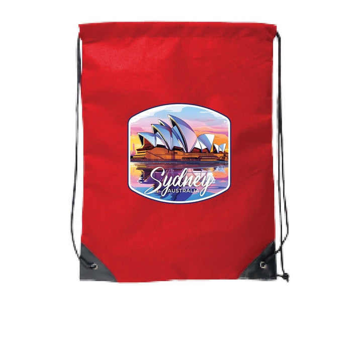 Sydney Australia Design A Souvenir Cinch Bag with Drawstring Backpack Image 1