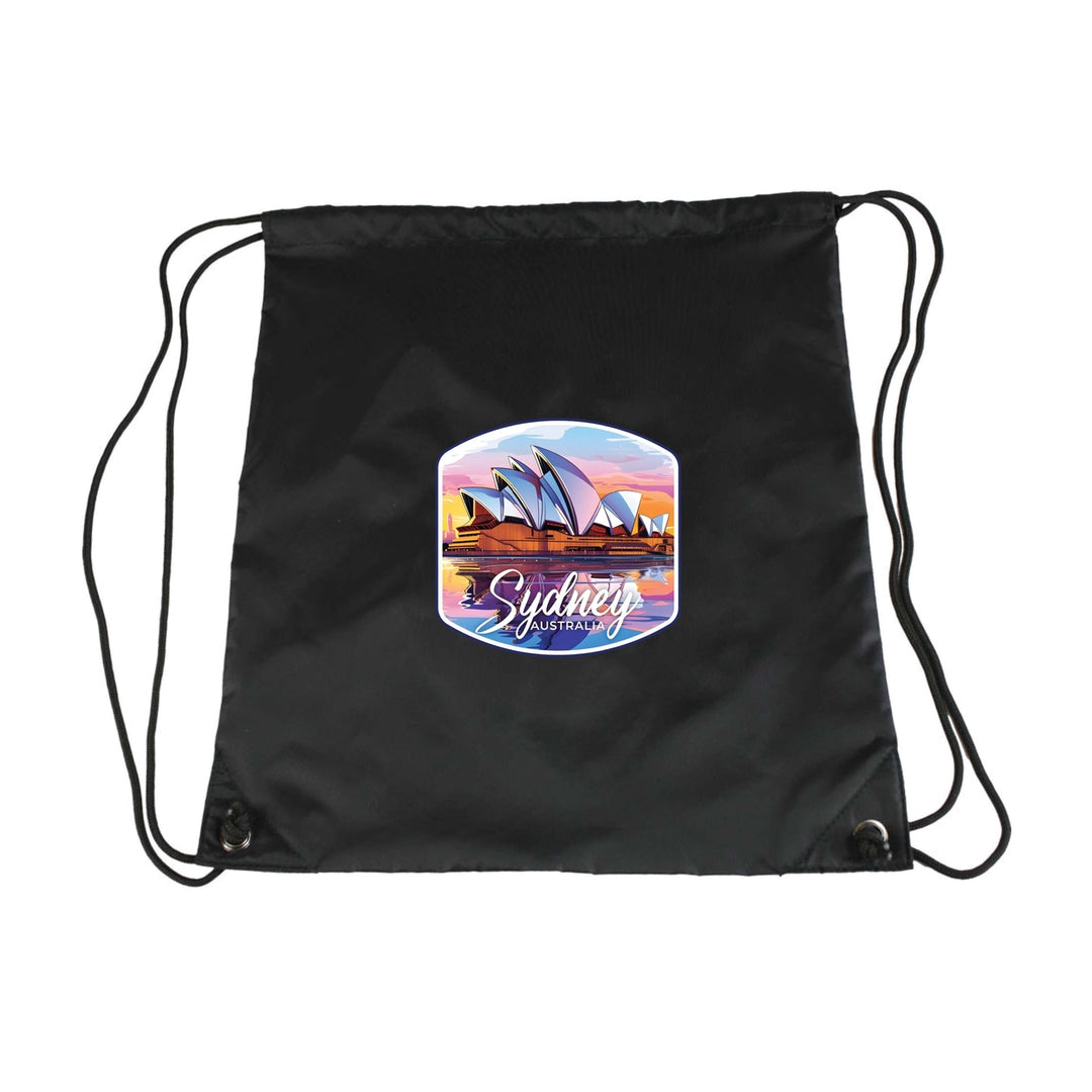 Sydney Australia Design A Souvenir Cinch Bag with Drawstring Backpack Image 6