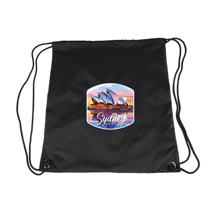 Sydney Australia Design A Souvenir Cinch Bag with Drawstring Backpack Image 1