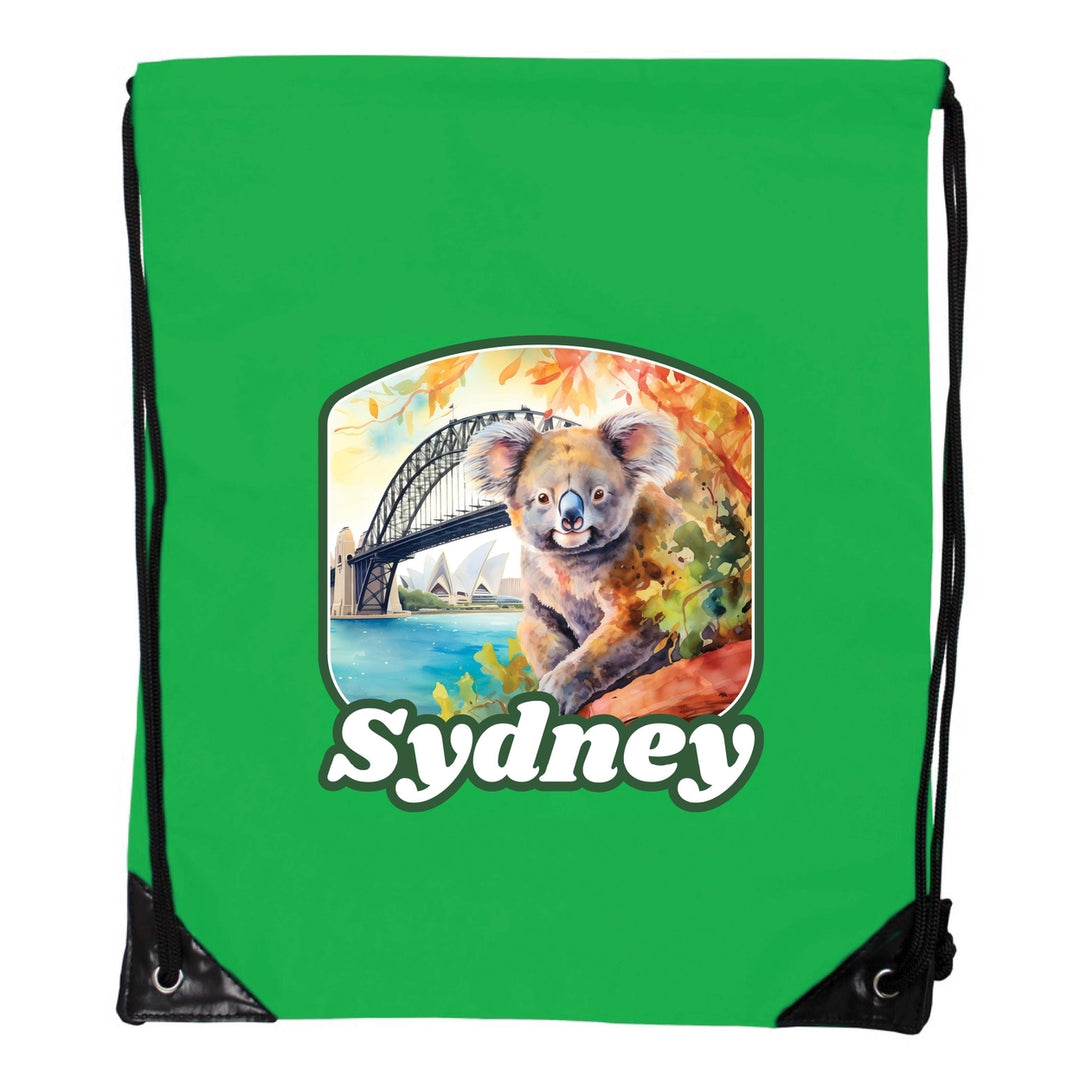 Sydney Australia Design C Souvenir Cinch Bag with Drawstring Backpack Image 3