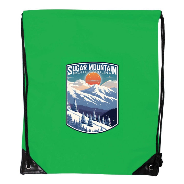 Sugar Mountain North Carolina Design A Souvenir Cinch Bag with Drawstring Backpack Image 1