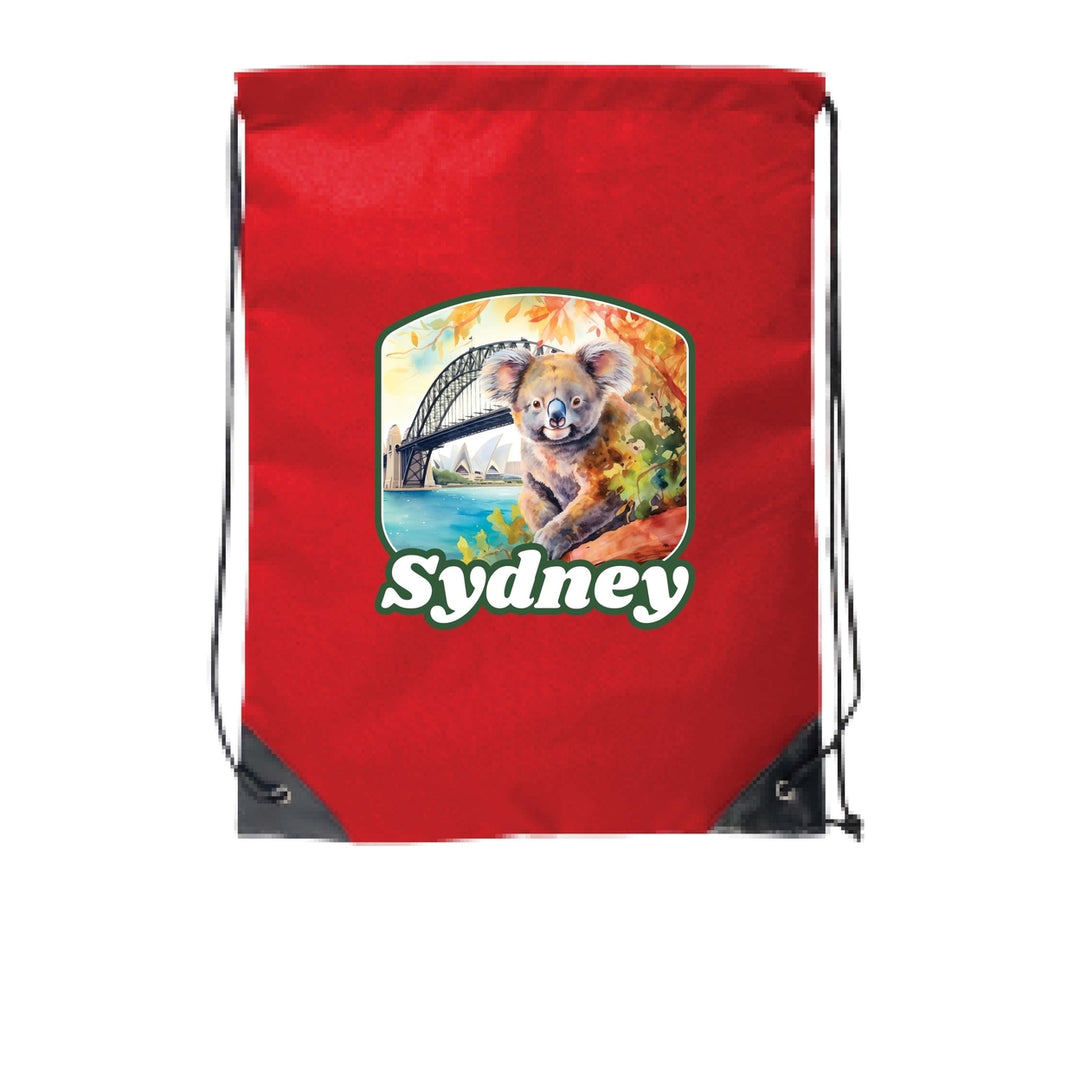 Sydney Australia Design C Souvenir Cinch Bag with Drawstring Backpack Image 6