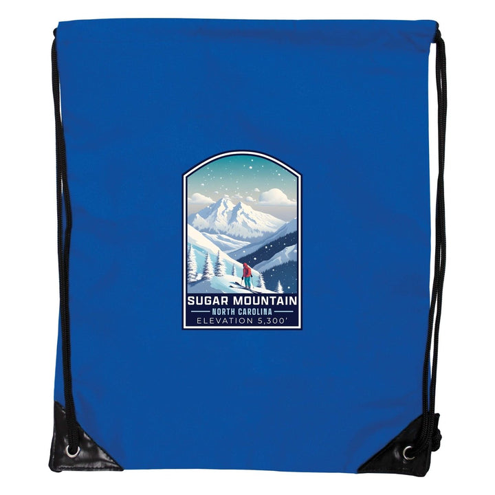 Sugar Mountain North Carolina Design B Souvenir Cinch Bag with Drawstring Backpack Image 1