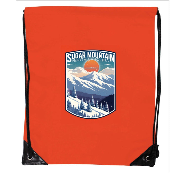 Sugar Mountain North Carolina Design A Souvenir Cinch Bag with Drawstring Backpack Image 4