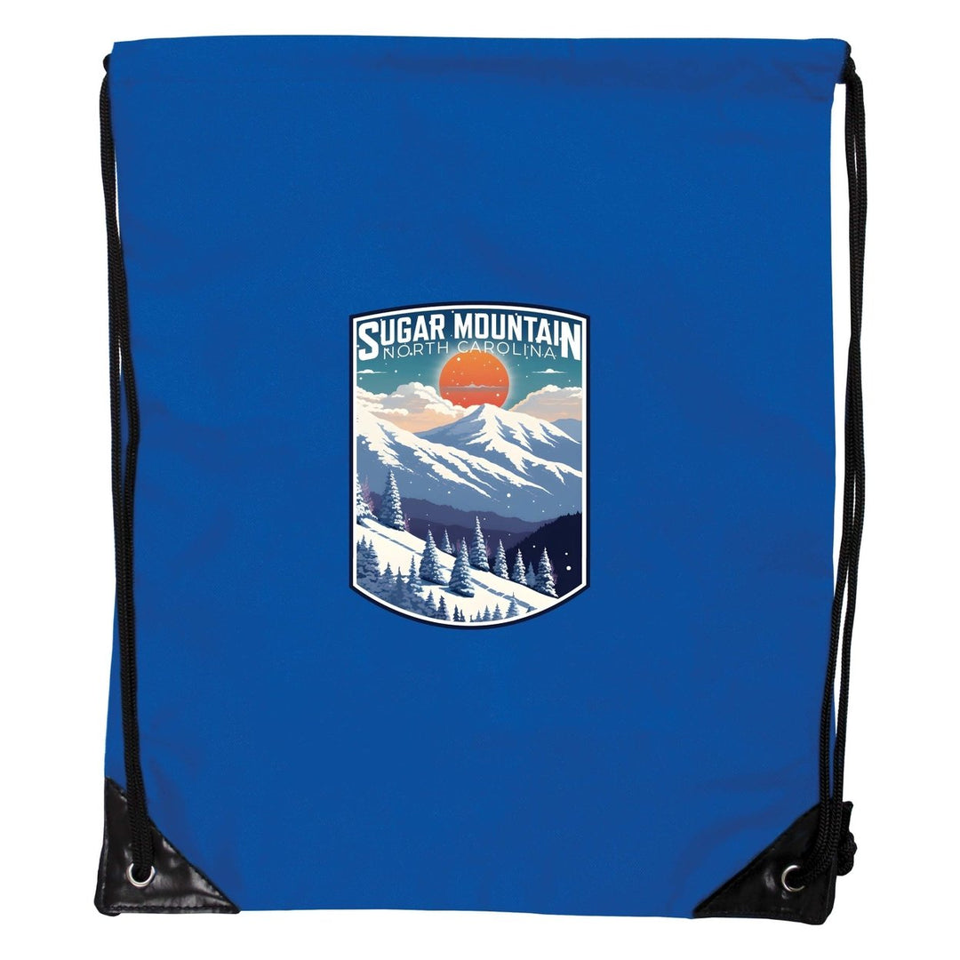 Sugar Mountain North Carolina Design A Souvenir Cinch Bag with Drawstring Backpack Image 1