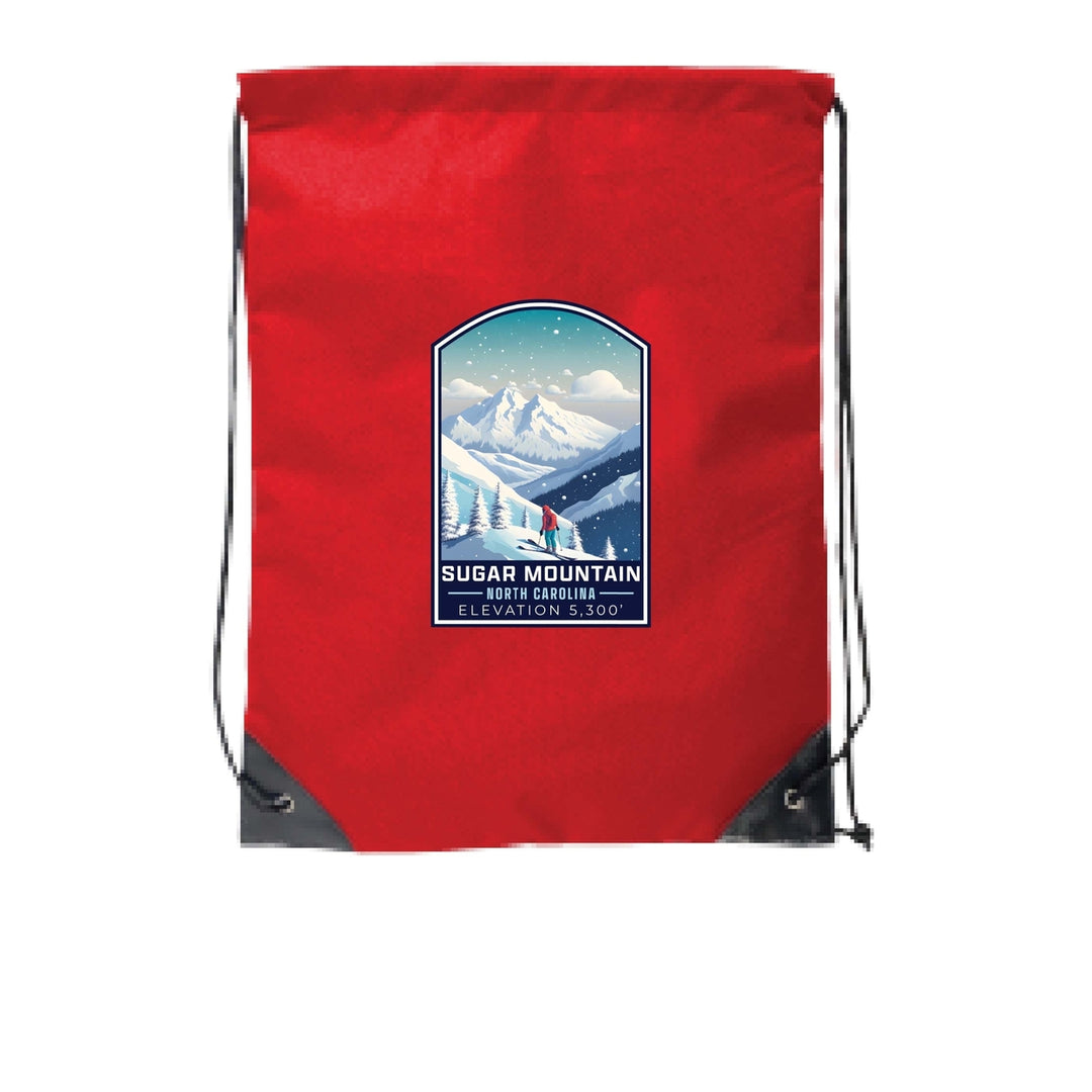 Sugar Mountain North Carolina Design B Souvenir Cinch Bag with Drawstring Backpack Image 3