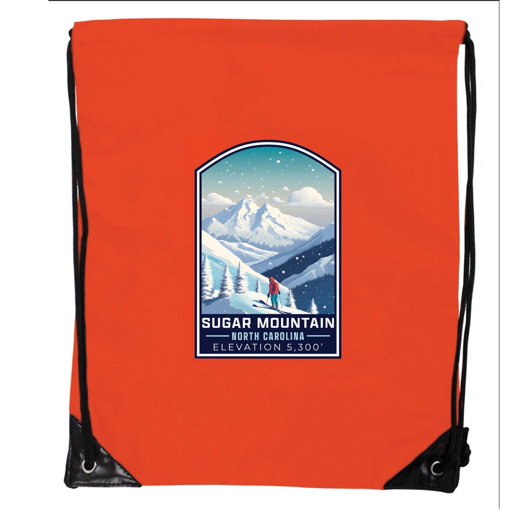 Sugar Mountain North Carolina Design B Souvenir Cinch Bag with Drawstring Backpack Image 4