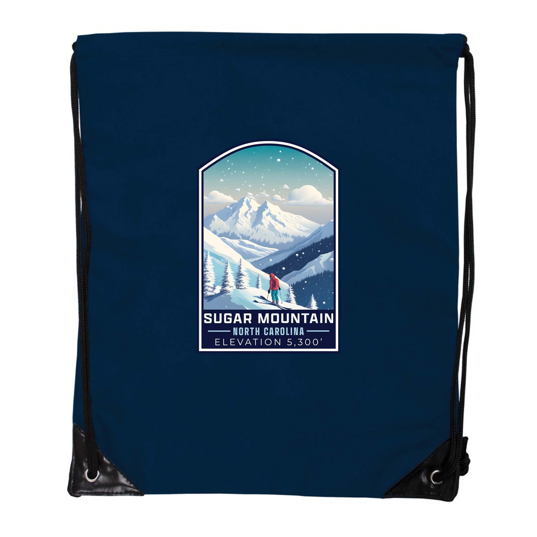Sugar Mountain North Carolina Design B Souvenir Cinch Bag with Drawstring Backpack Image 4