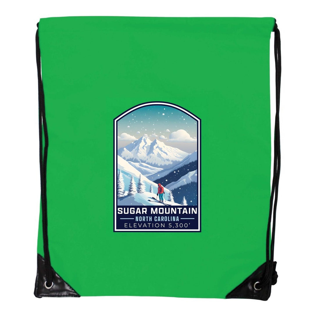 Sugar Mountain North Carolina Design B Souvenir Cinch Bag with Drawstring Backpack Image 1