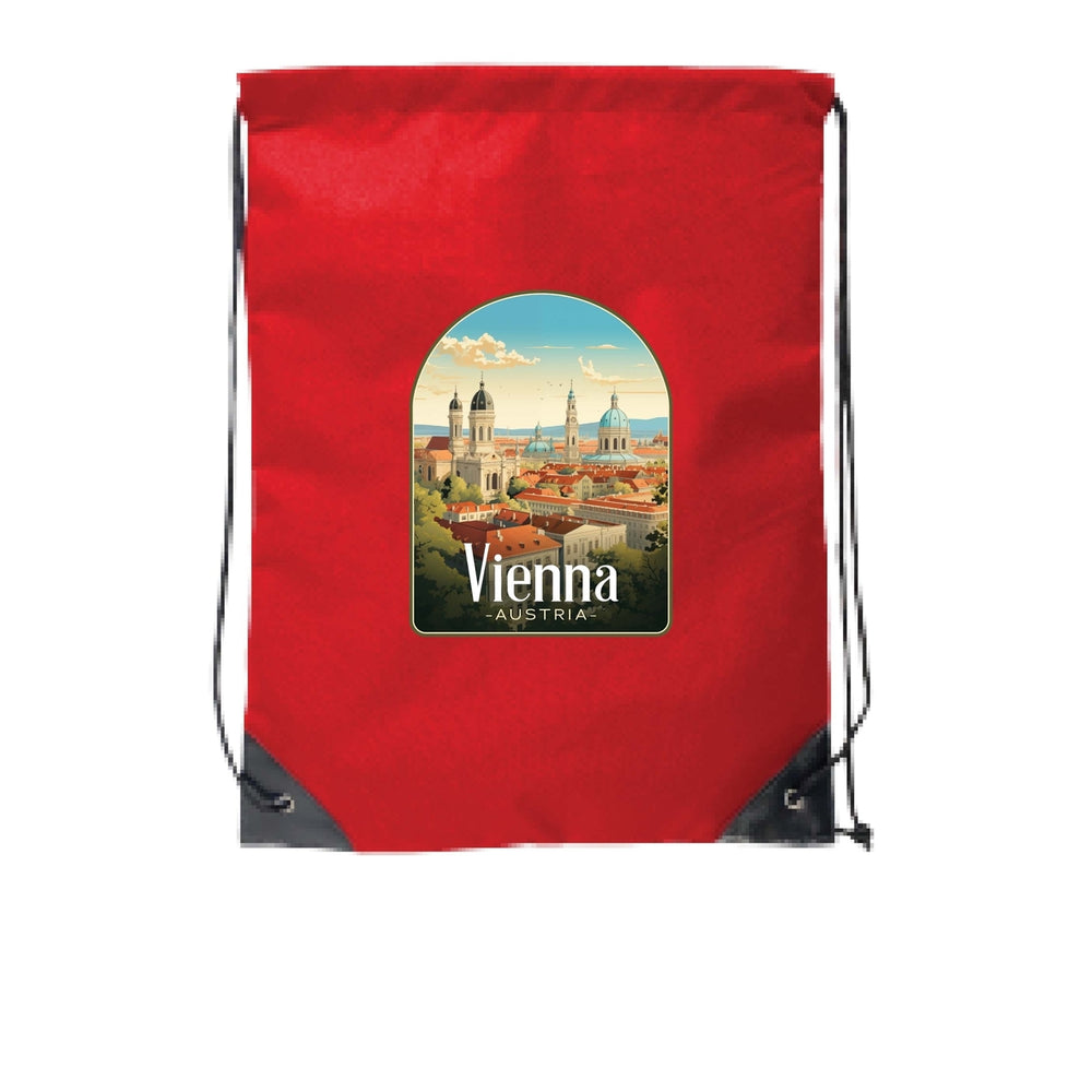 Vienna Austria Design A Souvenir Cinch Bag with Drawstring Backpack Image 2