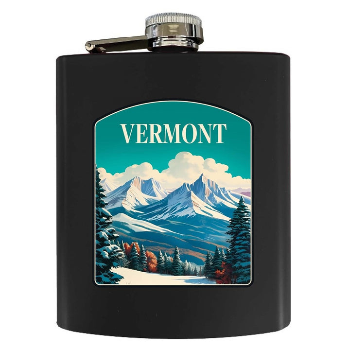 Vermont Design A Souvenir 7 oz Steel Flask Matte Finish Image 1