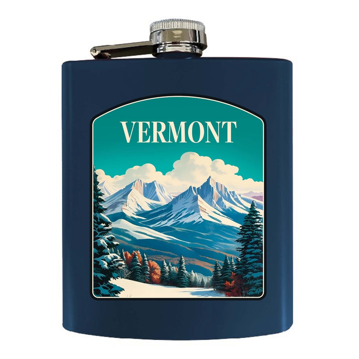 Vermont Design A Souvenir 7 oz Steel Flask Matte Finish Image 3