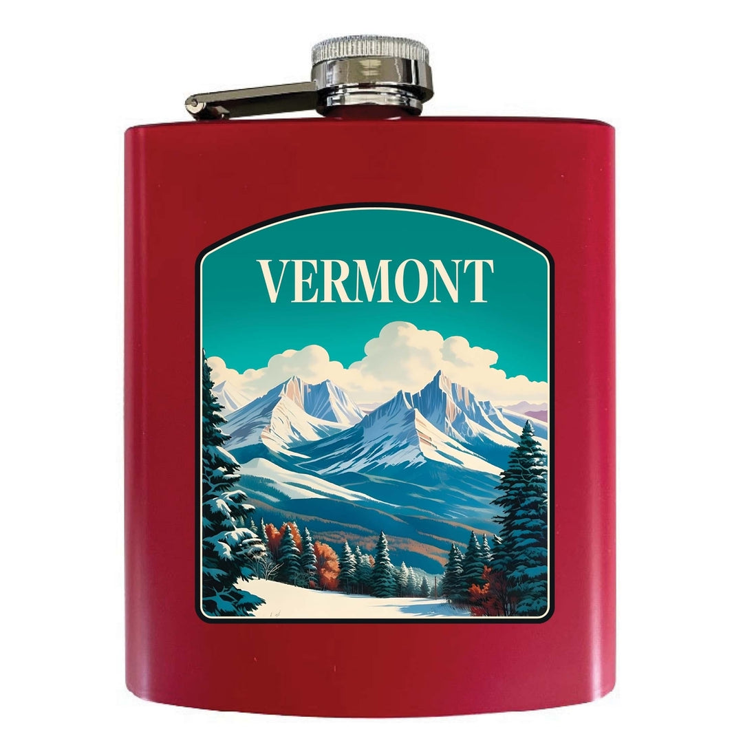 Vermont Design A Souvenir 7 oz Steel Flask Matte Finish Image 4