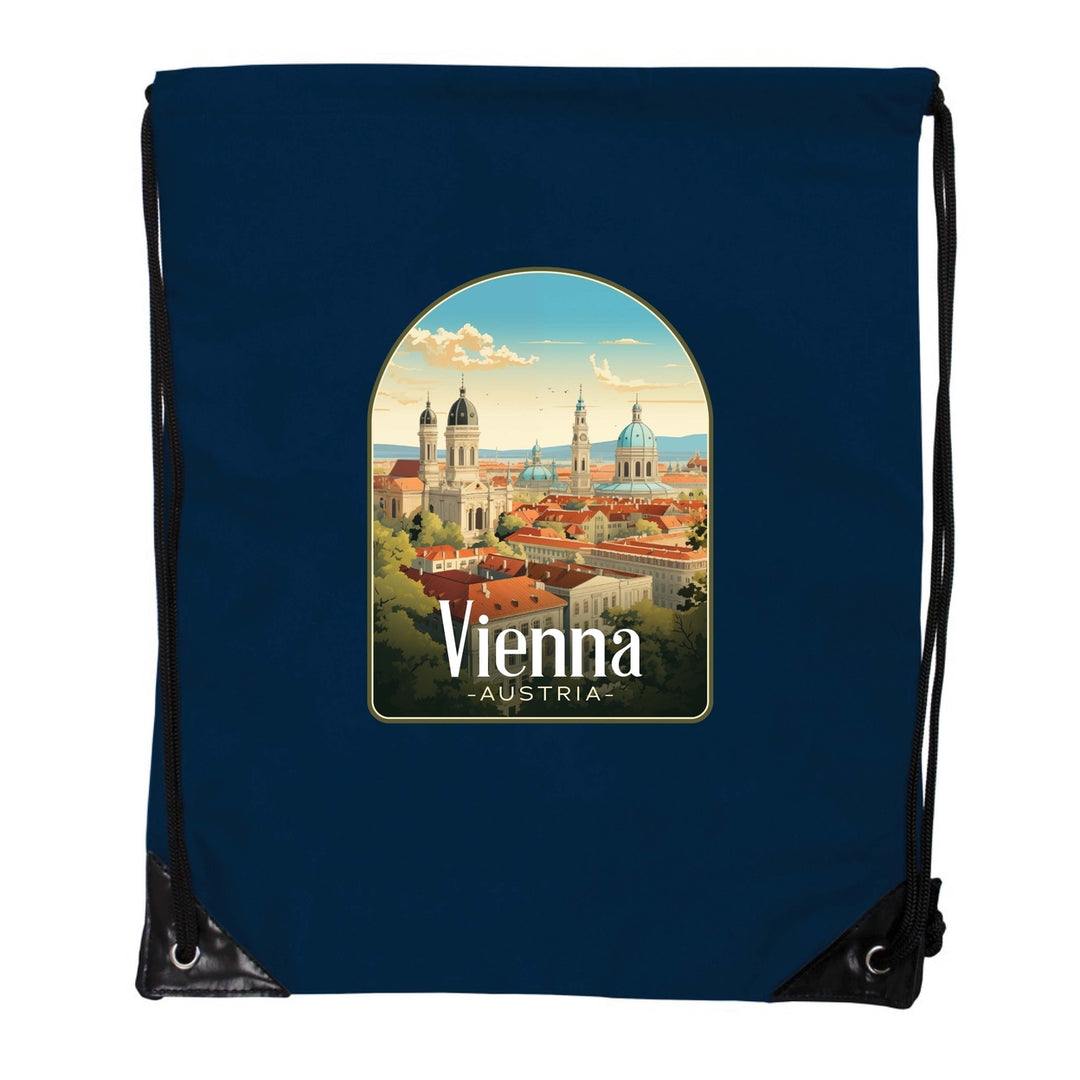 Vienna Austria Design A Souvenir Cinch Bag with Drawstring Backpack Image 4