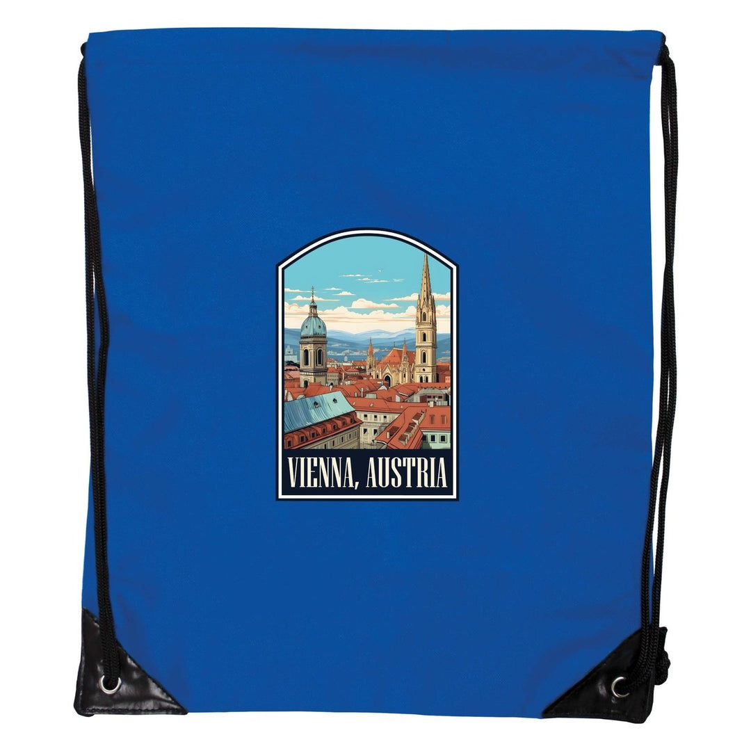 Vienna Austria Design B Souvenir Cinch Bag with Drawstring Backpack Image 1