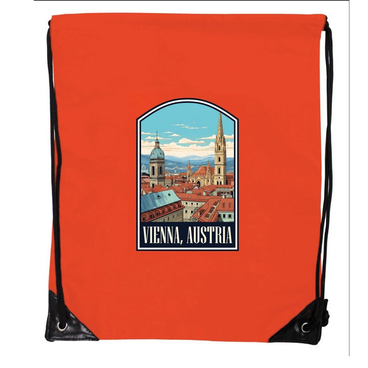 Vienna Austria Design B Souvenir Cinch Bag with Drawstring Backpack Image 1