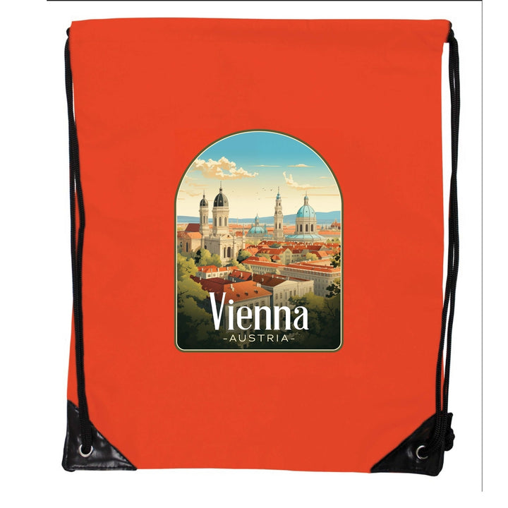 Vienna Austria Design A Souvenir Cinch Bag with Drawstring Backpack Image 6