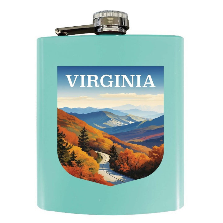 Virginia Design A Souvenir 7 oz Steel Flask Matte Finish Image 3