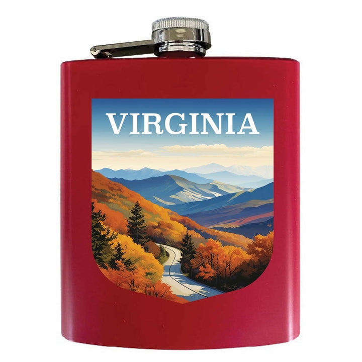 Virginia Design A Souvenir 7 oz Steel Flask Matte Finish Image 4