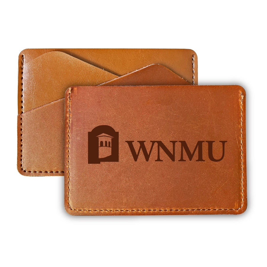 Western  Mexico University Leather Card Holder Wallet Officially Licensed Collegiate Product Image 1