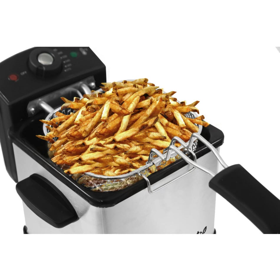 Elite Gourmet 1.6 quart Deep Fryer Stainless Steel- Image 3