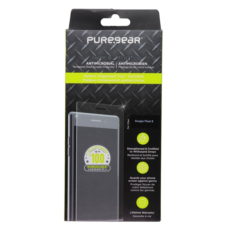 PureGear Steel 360 Screen Protector for Google Pixel 8 - Clear Image 1