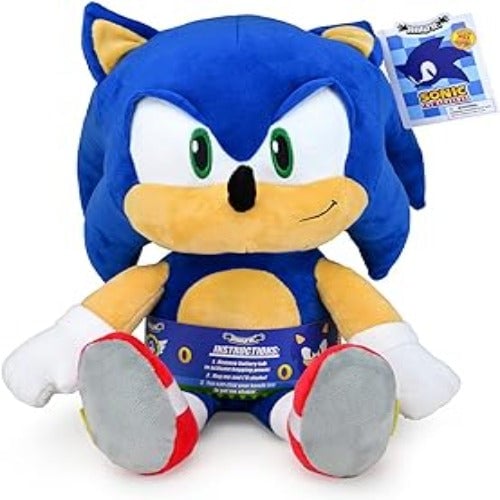 Kidrobot Sonic The Hedgehog Sonic 16 Inch HugMe Shake Action Vibrating Plush Image 1