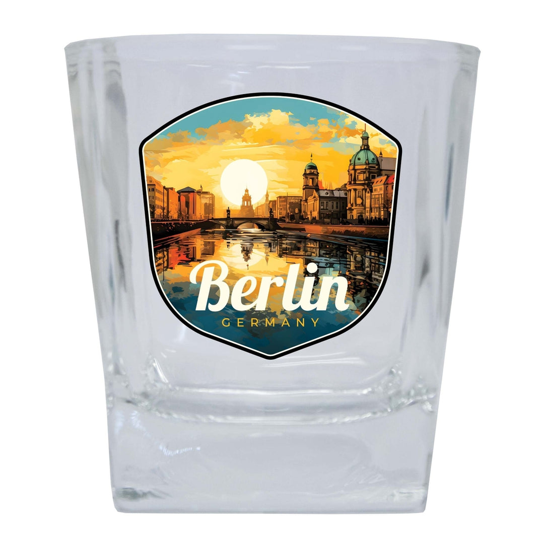 Berlin Germany Design C Souvenir 10 oz Whiskey Glass Rocks Glass Image 1