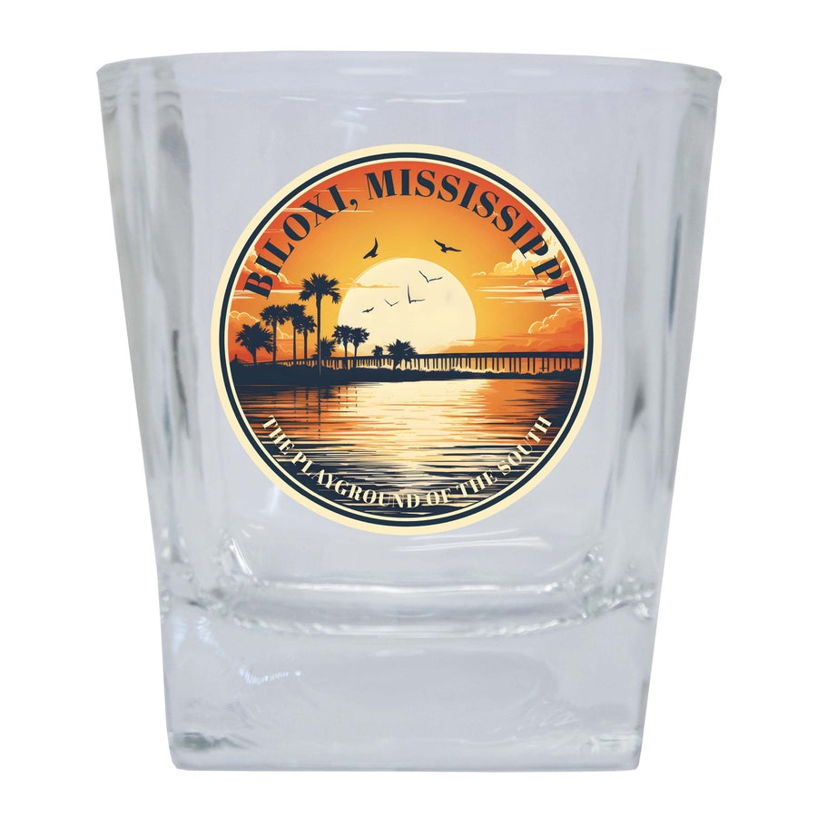 Biloxi Mississippi Design A Souvenir 10 oz Whiskey Glass Rocks Glass Image 1