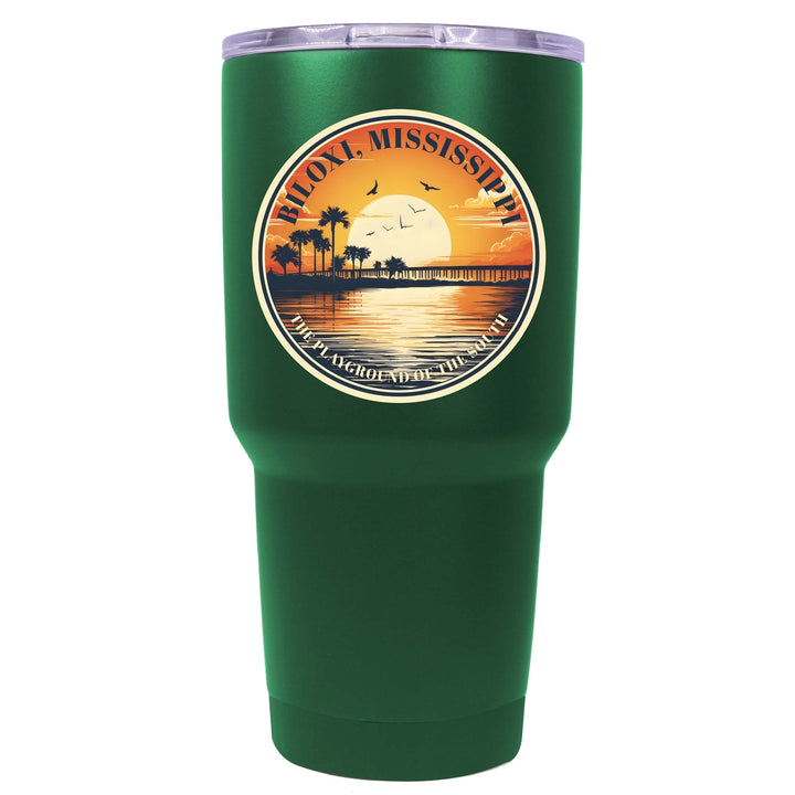 Biloxi Mississippi Design A Souvenir 24 oz Insulated Stainless Steel Tumbler Image 3