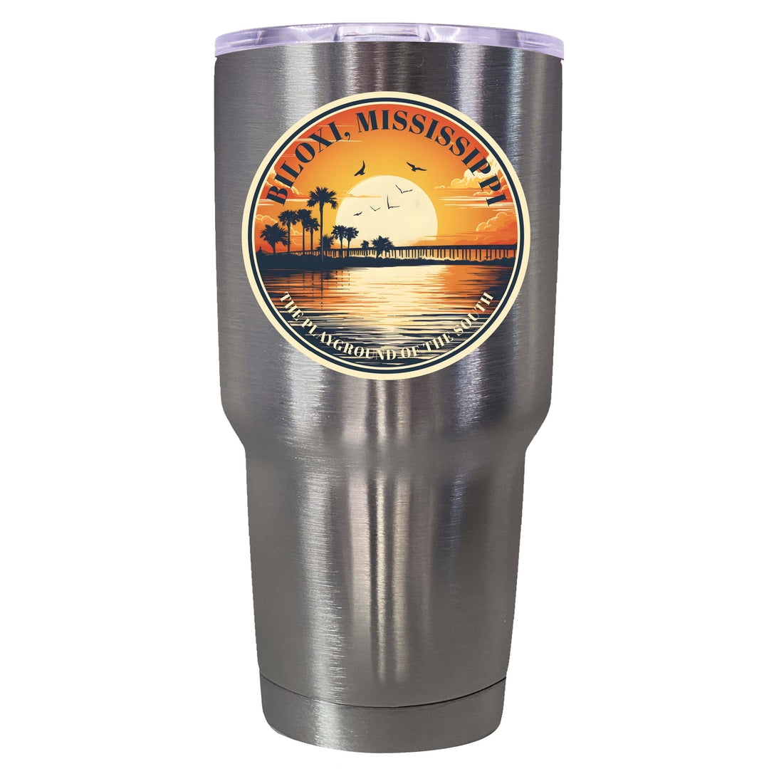 Biloxi Mississippi Design A Souvenir 24 oz Insulated Stainless Steel Tumbler Image 4