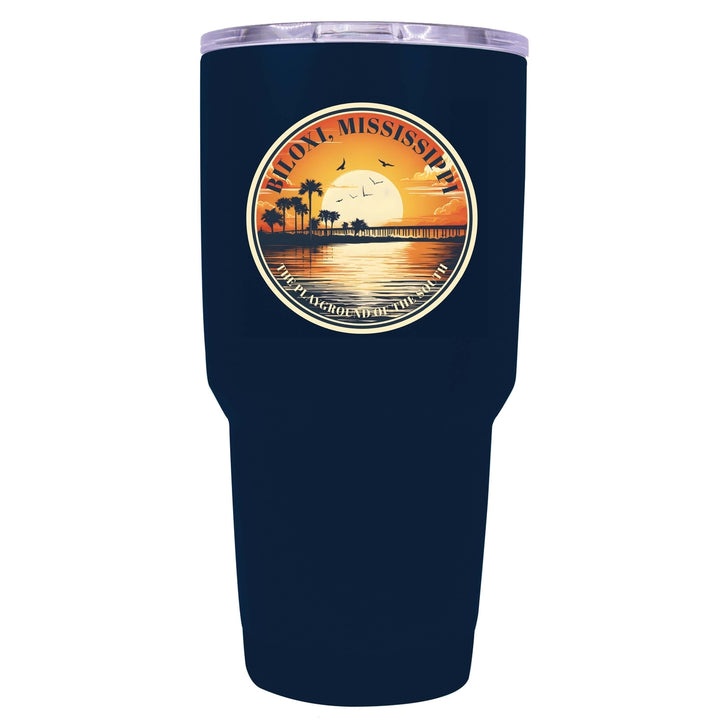 Biloxi Mississippi Design A Souvenir 24 oz Insulated Stainless Steel Tumbler Image 4